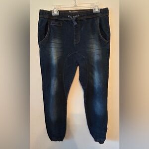 Men’s Evolution In‎ Design Y2K Drawstring Waist Cuffed Jogger Jeans XL